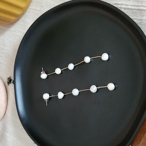 Ettika Drop Pearl Earrings